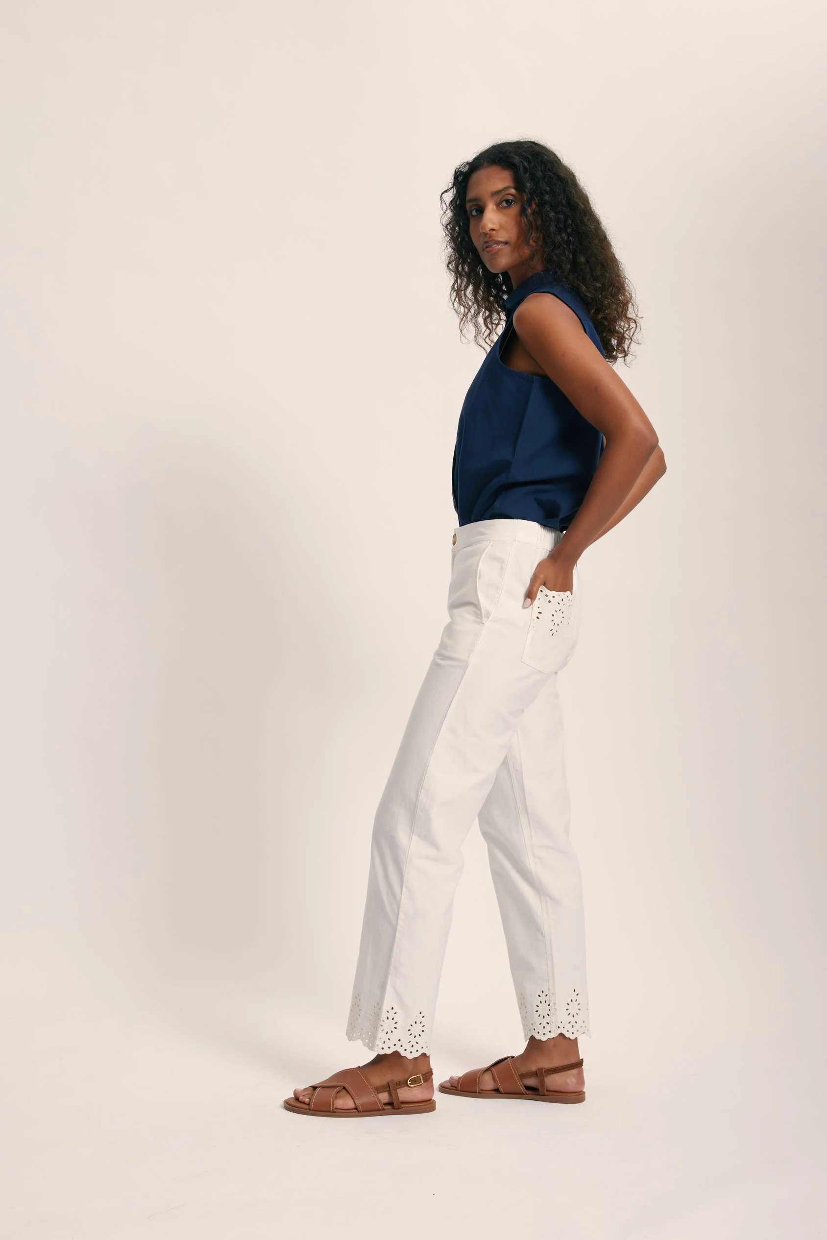 Amery Broderie Trousers - Image 3