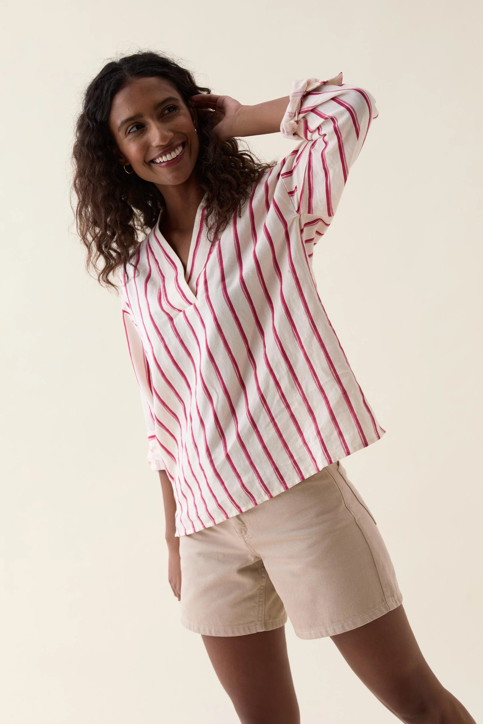 Falmer Painted Stripe Popover Top - Image 3