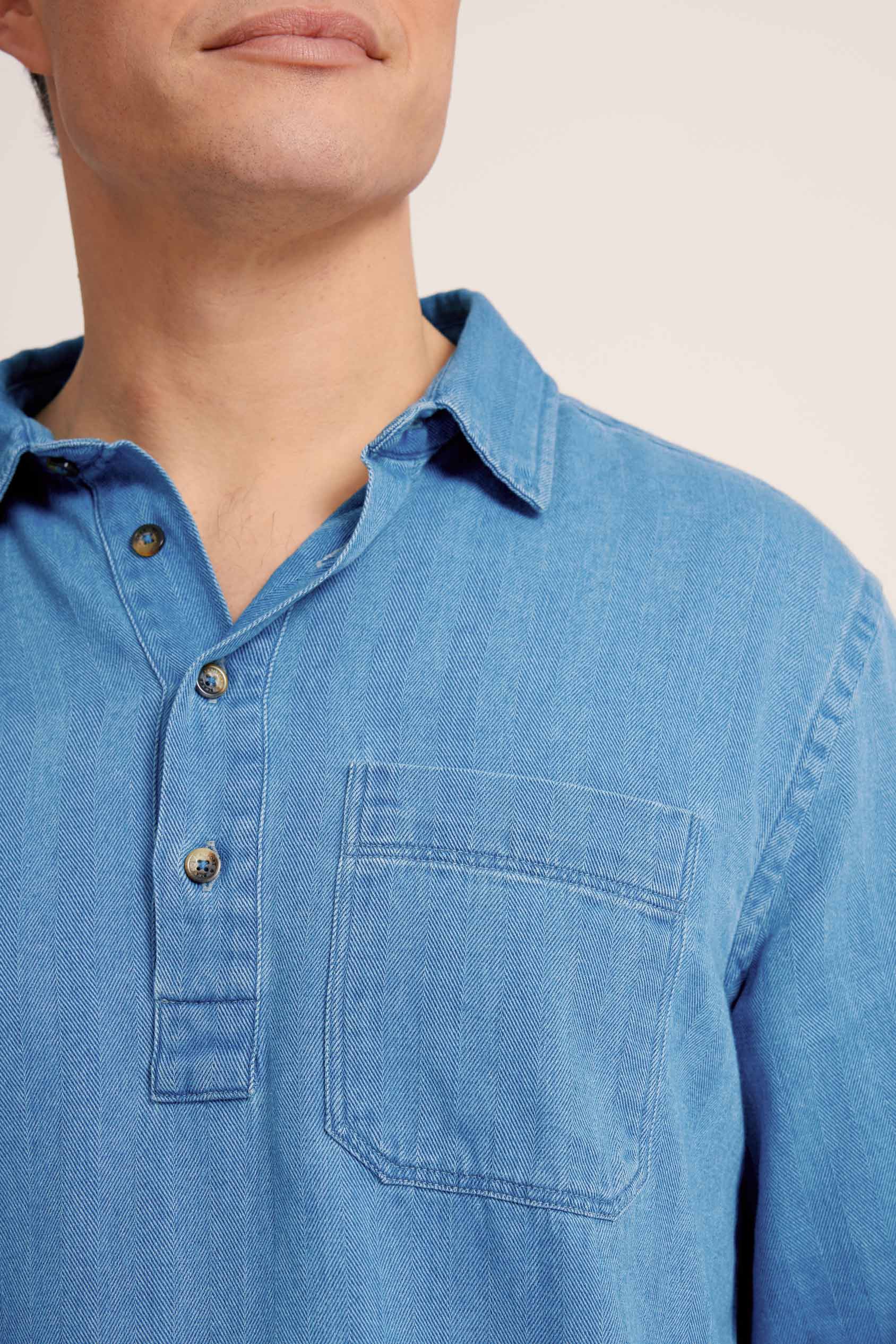 Harrison Herringbone Deckshirt - Image 4