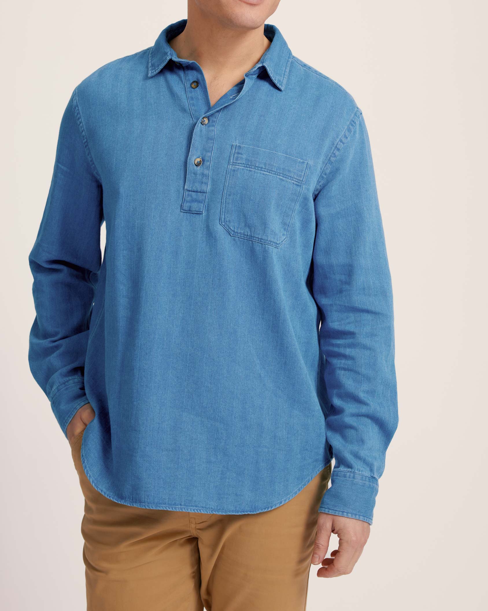 Harrison Herringbone Deckshirt - Image 5