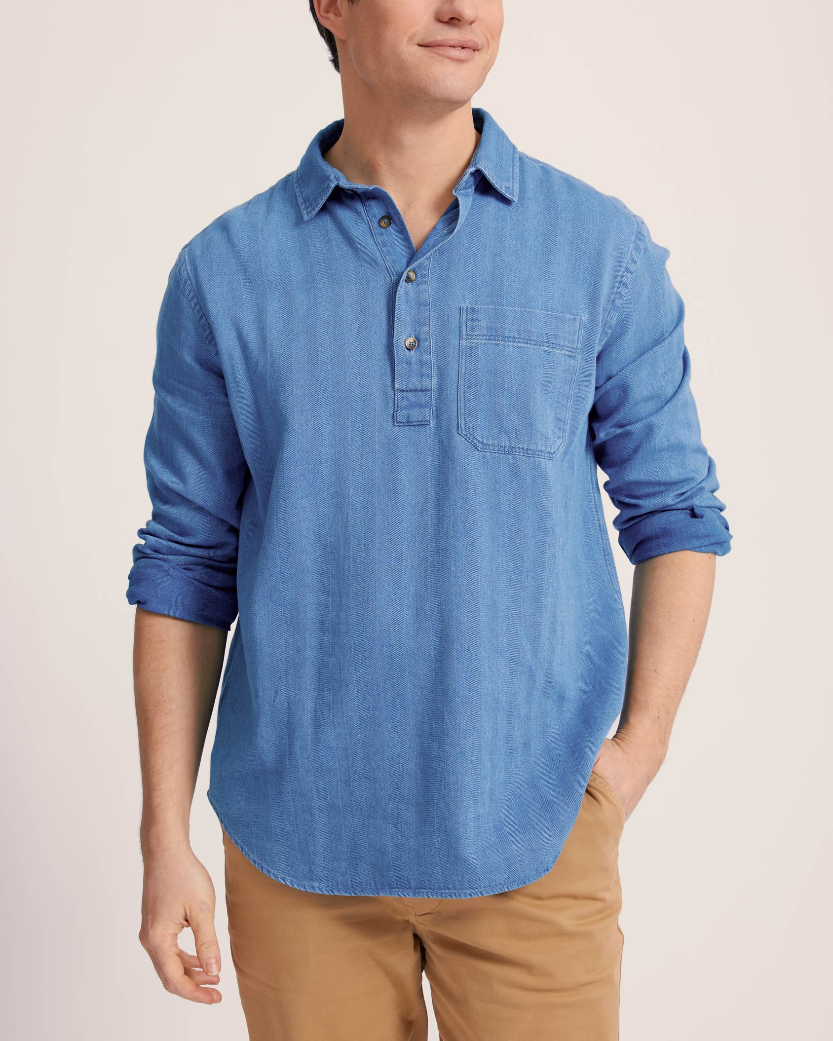 Harrison Herringbone Deckshirt - Image 6