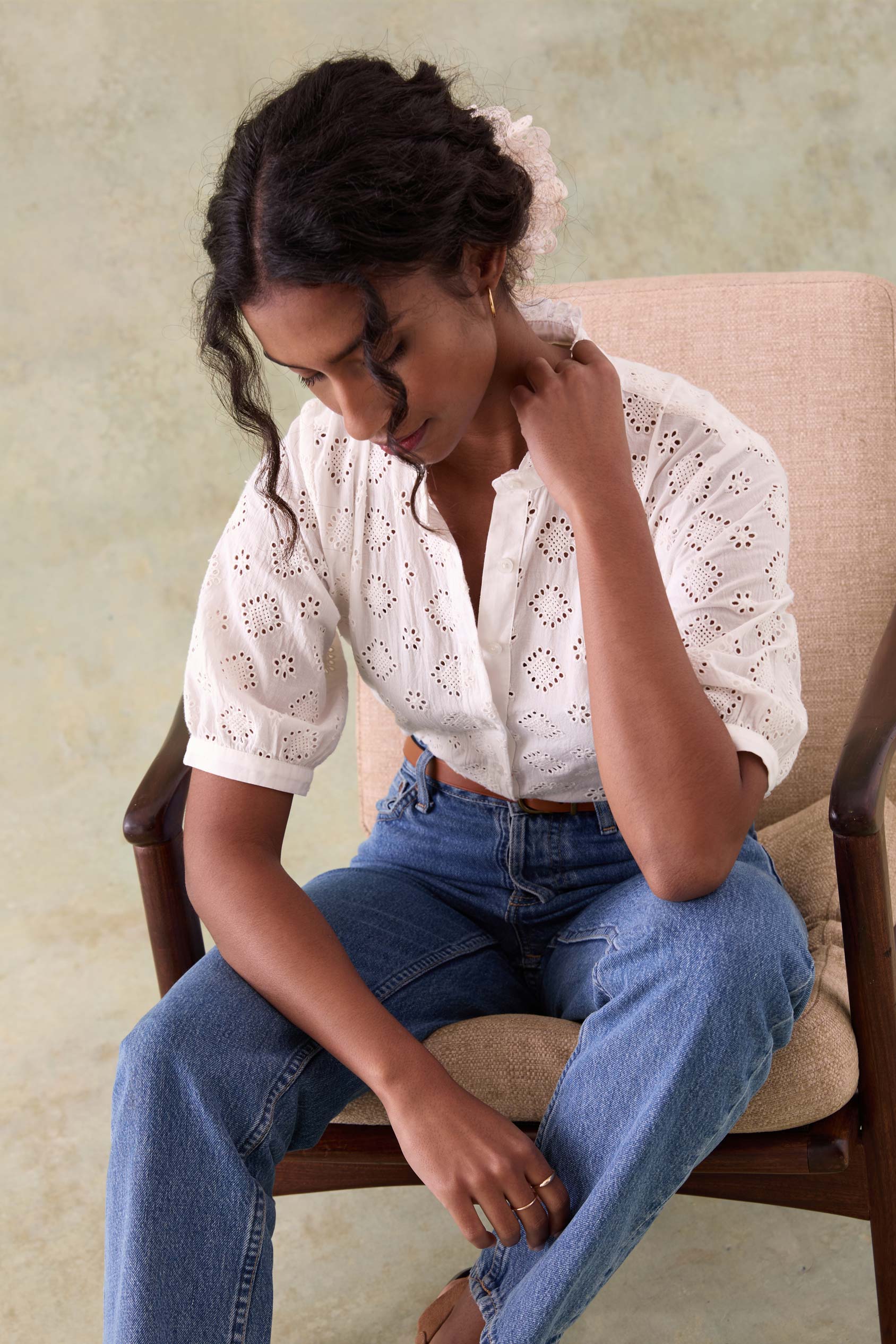 Mimbridge Broderie Shirt - Image 3