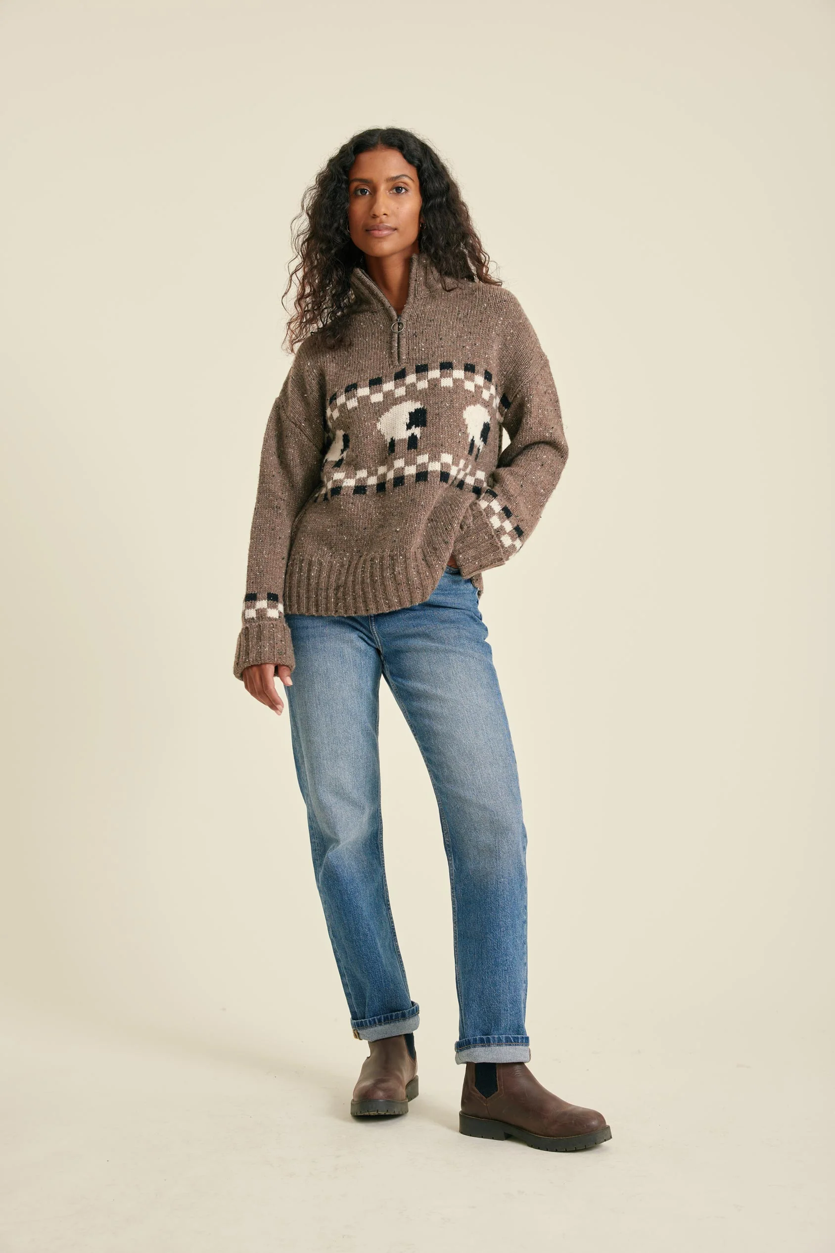 Montadale Sheep Half Zip Jumper - Image 6
