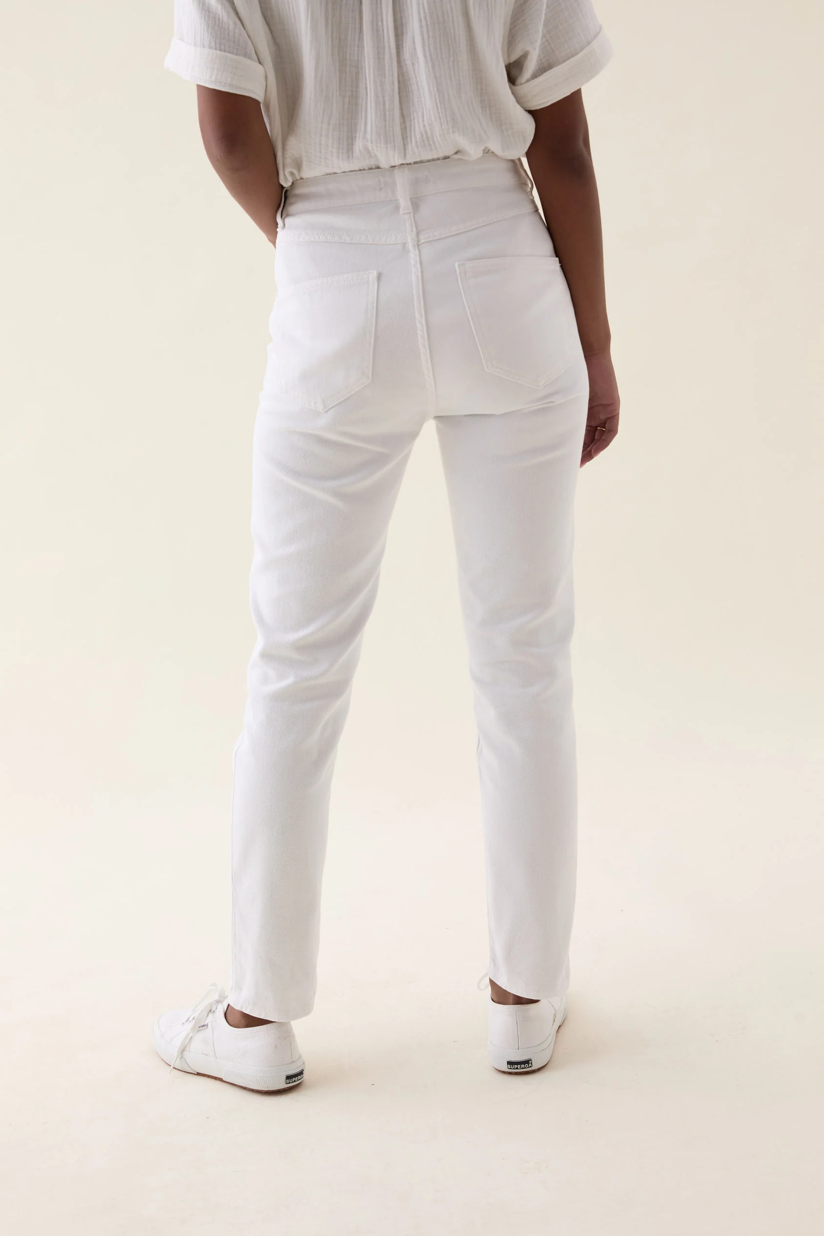 Sway Ecru Mom Jeans - Image 5