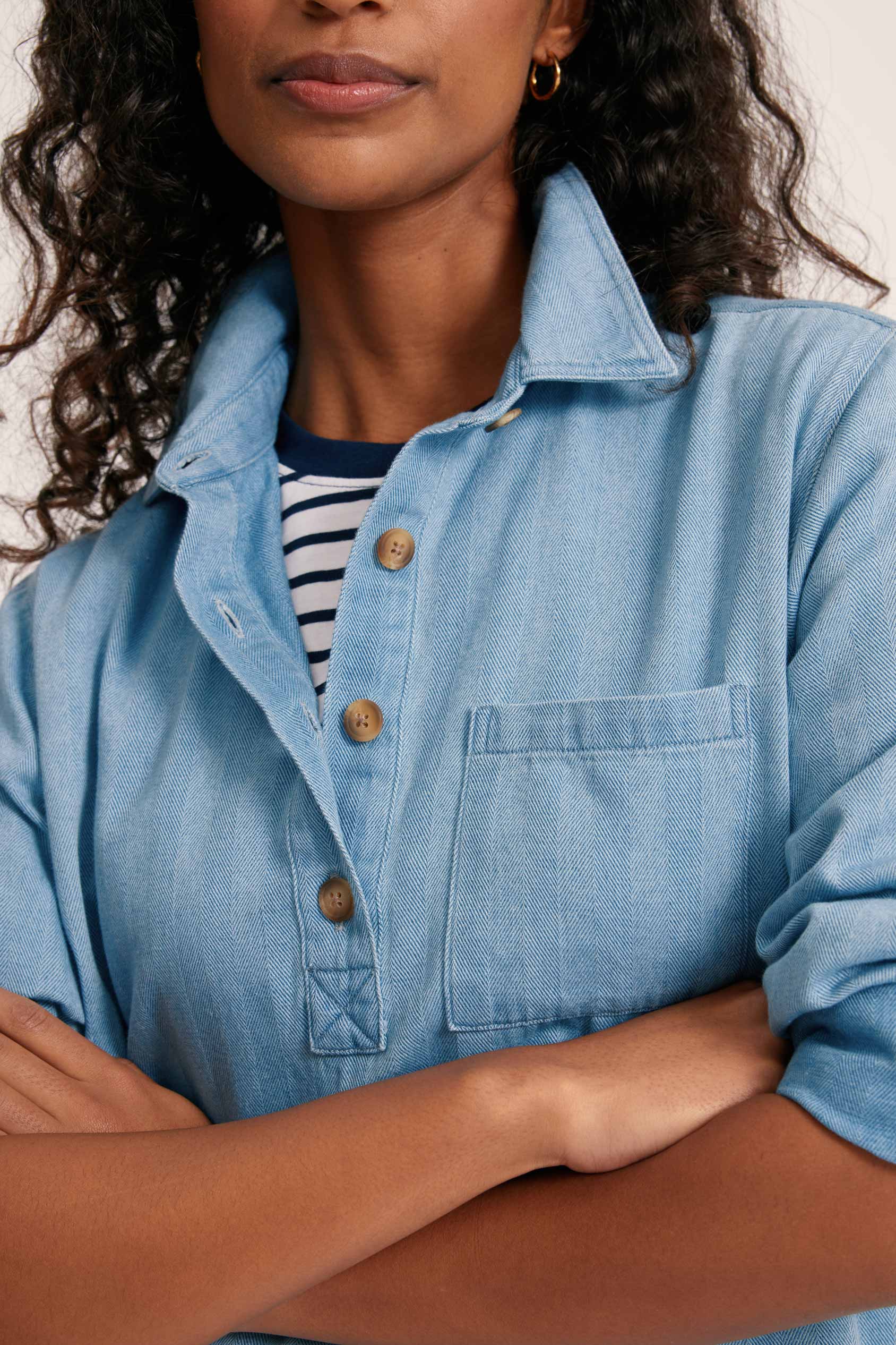 Avery Herringbone Deckshirt - Image 3